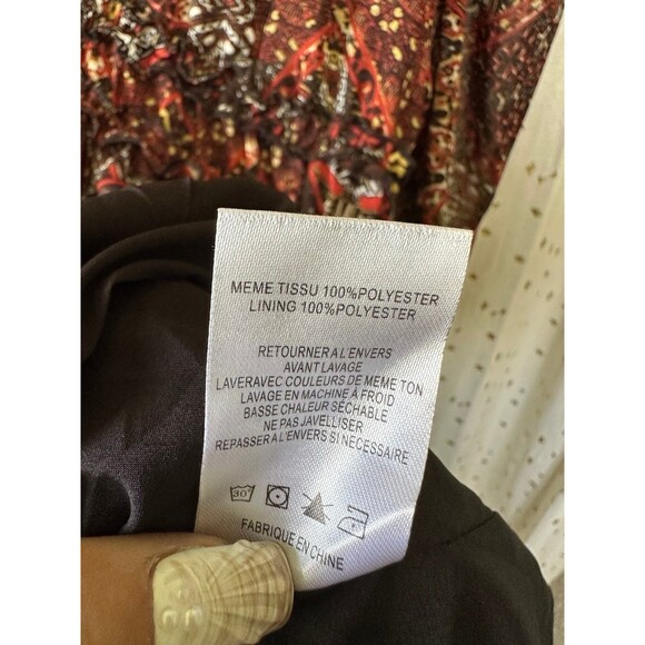 Miss Me Prairie Sheer Chiffon Puff Sleeve Tiered Ruffles Whimsigoth Dress S - Picture 7 of 7